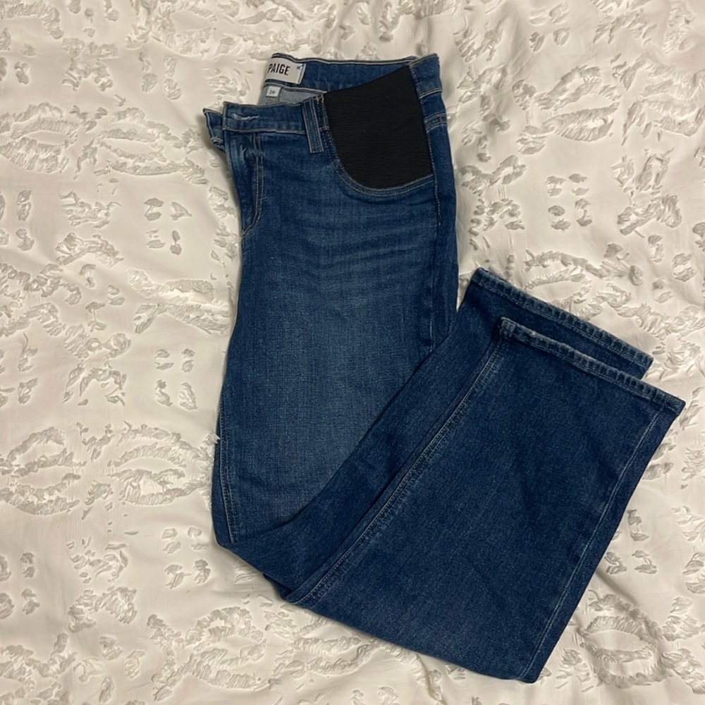 Noella Maternity Dark Wash Bootcut crop denim